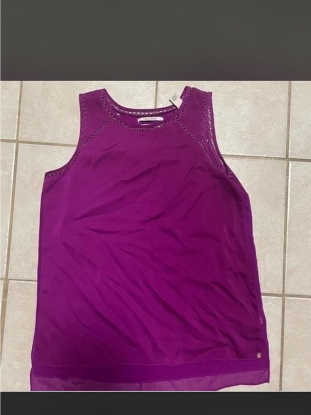 Sleeveless Purple Tank Top